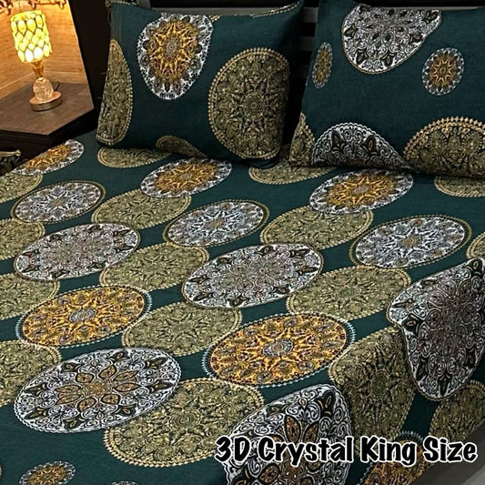 3PC KING SIZE PURE COTTON EXPORT QUALITY BEDSHEET