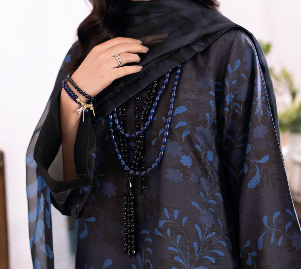 3PC DIGITAL PRINTED DIAMOND LINEN UNSTITCHED SUIT