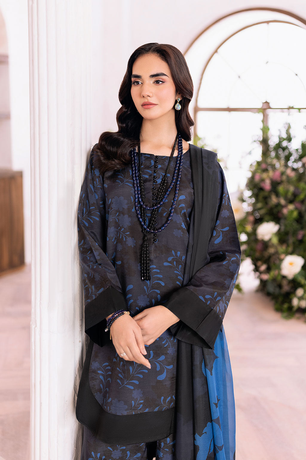 3PC DIGITAL PRINTED DIAMOND LINEN UNSTITCHED SUIT