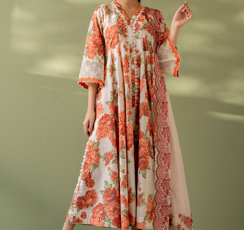 3PC DIGITAL PRINTED DIAMOND LINEN UNSTITCHED SUIT