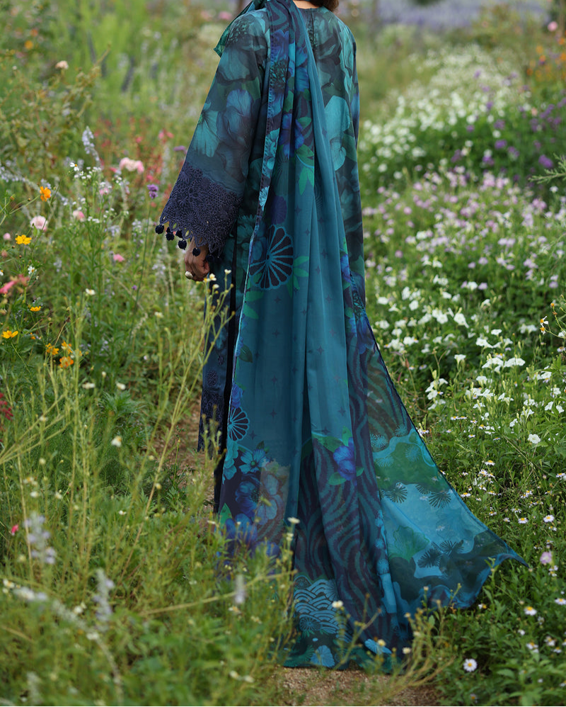 3PC DIGITAL PRINTED DIAMOND LINEN UNSTITCHED SUIT