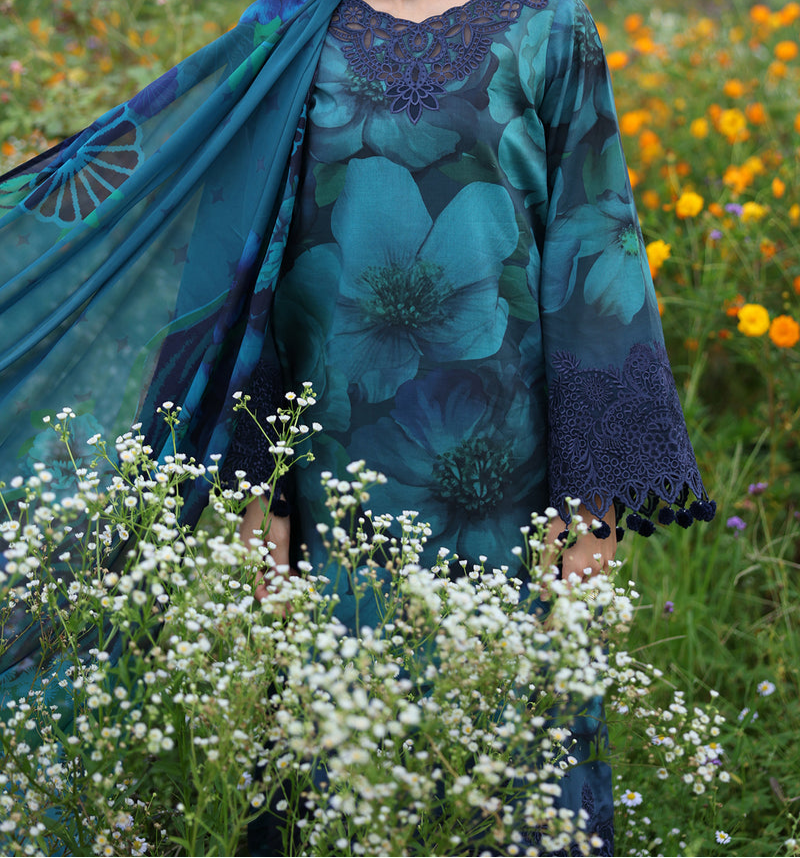 3PC DIGITAL PRINTED DIAMOND LINEN UNSTITCHED SUIT