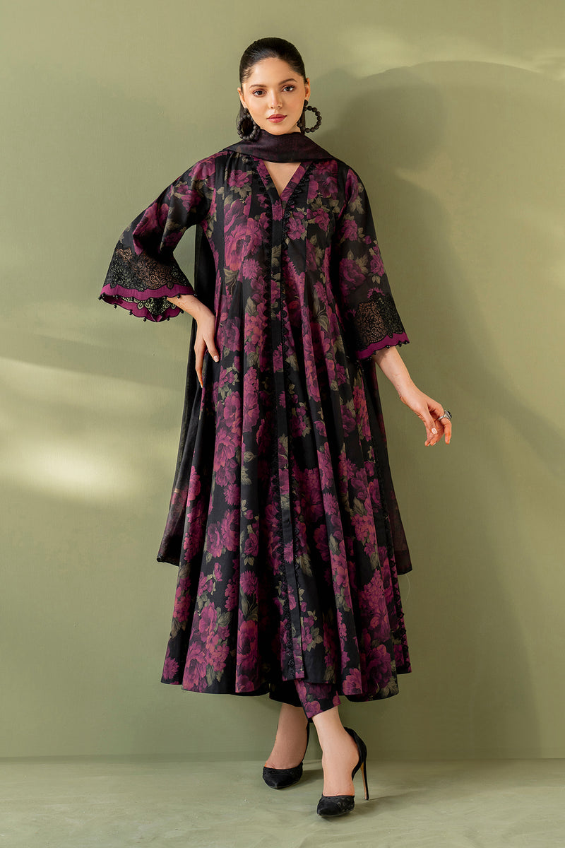 3PC DIGITAL PRINTED DIAMOND LINEN UNSTITCHED SUIT