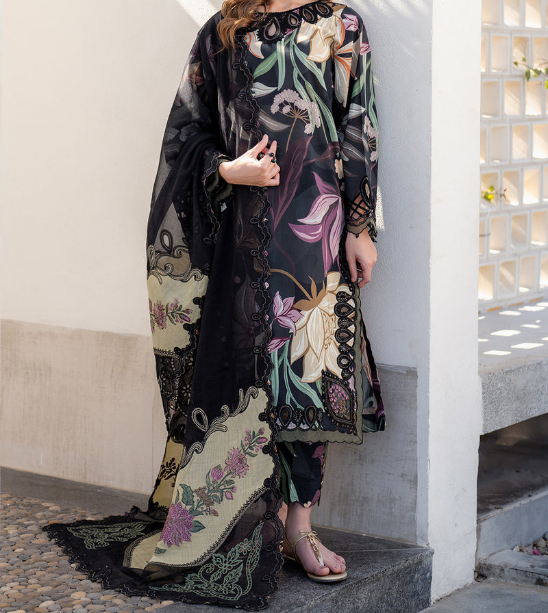 3PC DIGITAL PRINTED DIAMOND LINEN UNSTITCHED SUIT